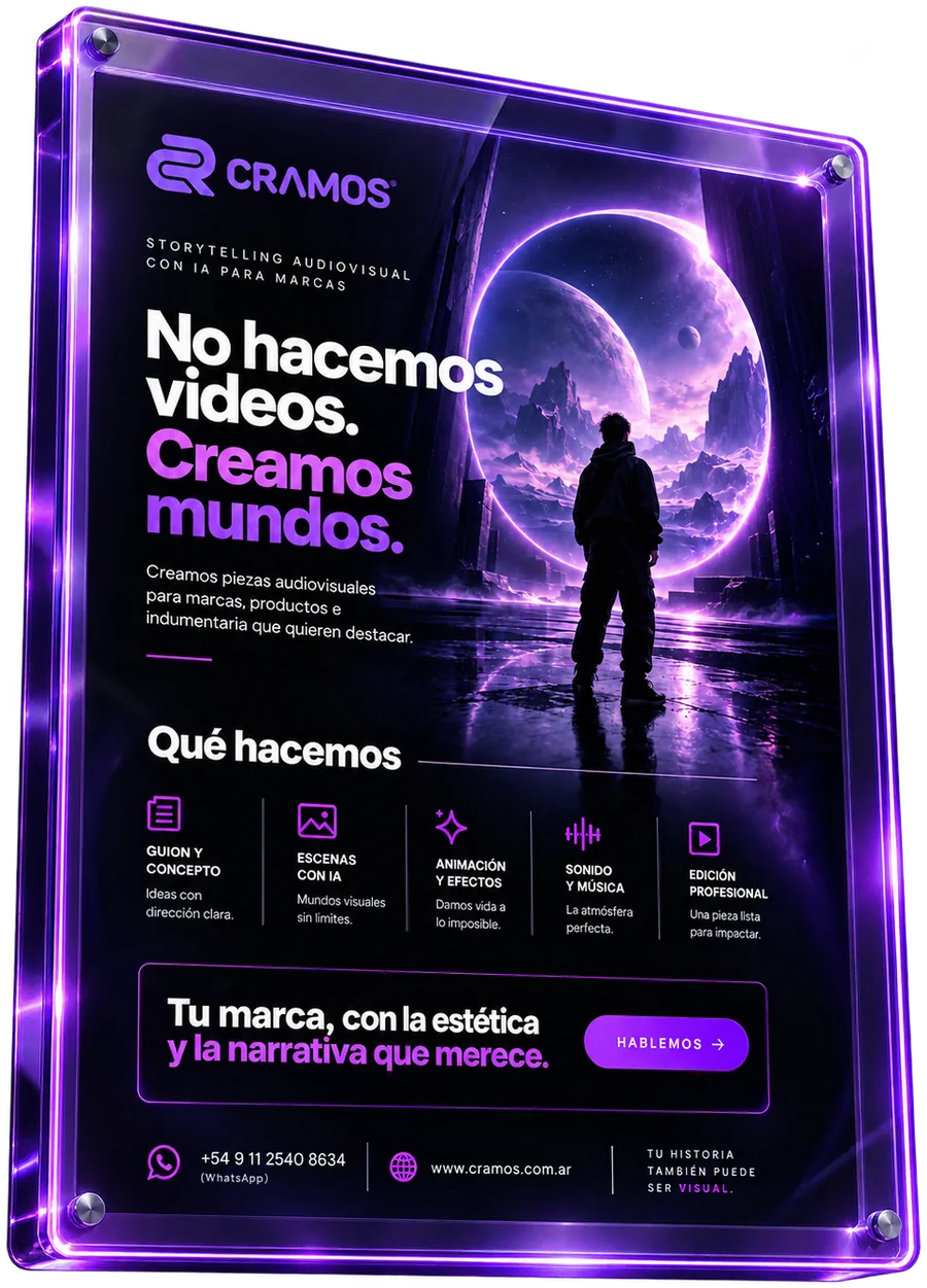 Afiche de CRAMOS sobre storytelling audiovisual